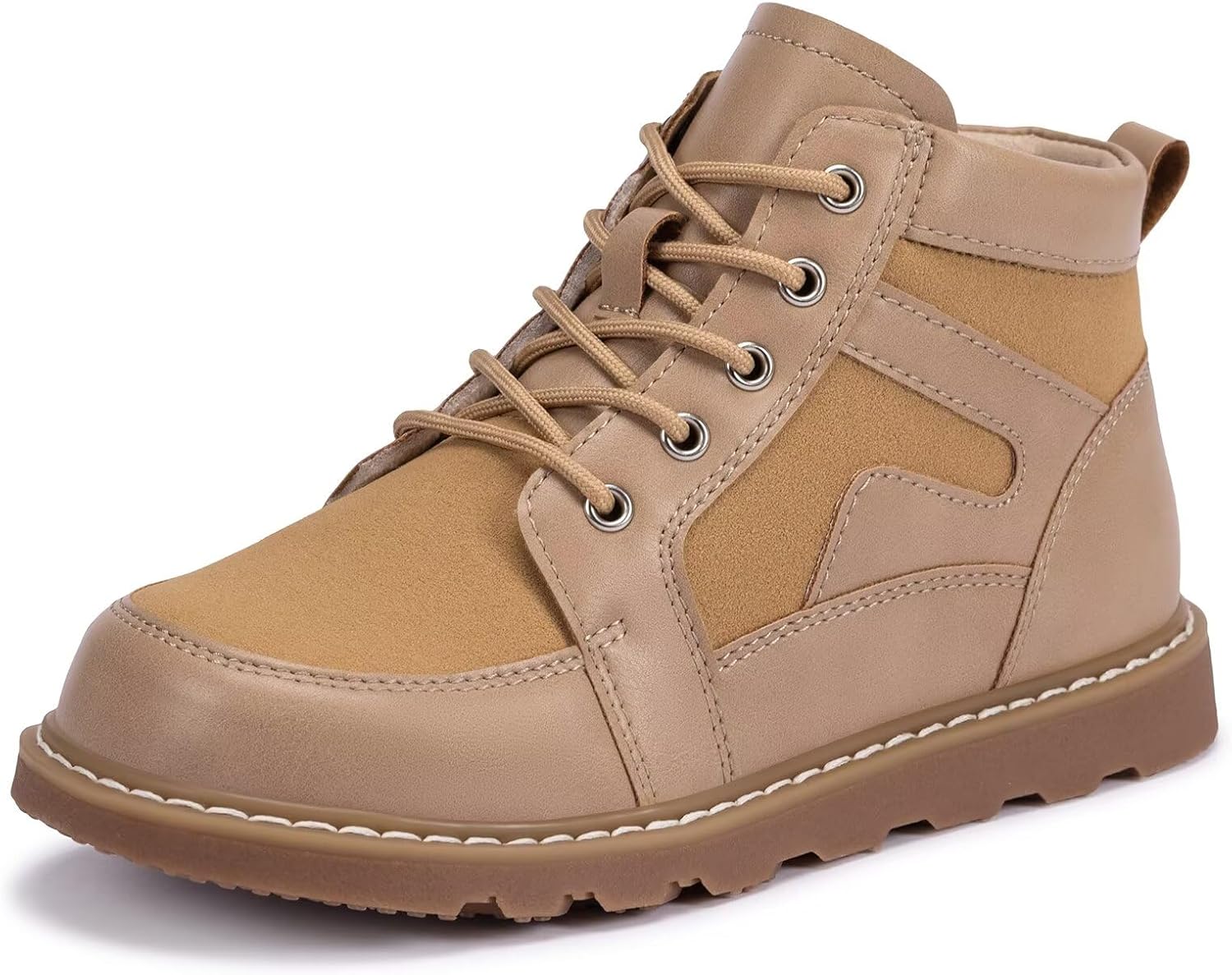 

Детские ботинки Frank Mully для мальчиков и девочек, уличные ботинки для детей, удобные рабочие ботинки на шнуровке, походная обувь (для малышей/маленьких и старших детей), 2005Khaki