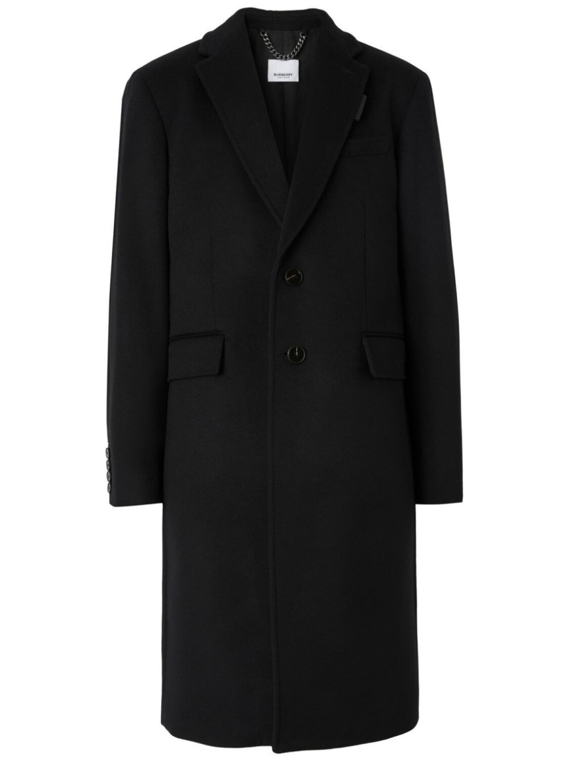 

Burberry шерстяное однобортное пальто, черный
