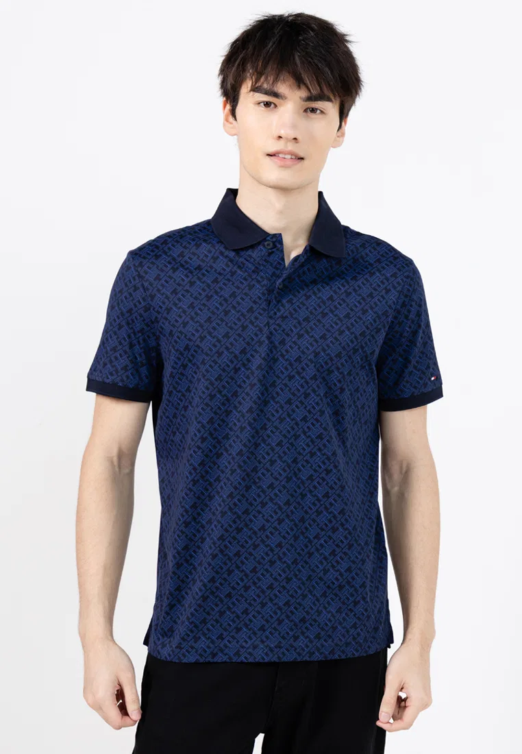 Поло Monogram Regular, Th Mainline Tommy Hilfiger, цвет Desert Sky