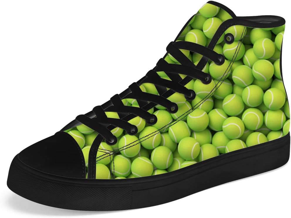 

Кеды на высокой подошве chebing с рисунком теннисного мяча, высокие кроссовки на шнуровке, повседневная обувь, подарок для мужчин и женщин, зеленый