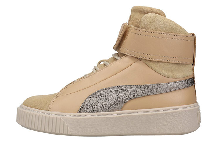 

Кроссовки для скейтбординга женские высокие цвета хаки Puma