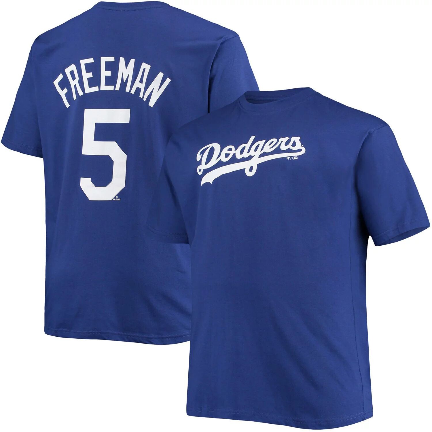 

Мужская футболка Freddie Freeman Royal Los Angeles Dodgers Big & Tall с именем и номером
