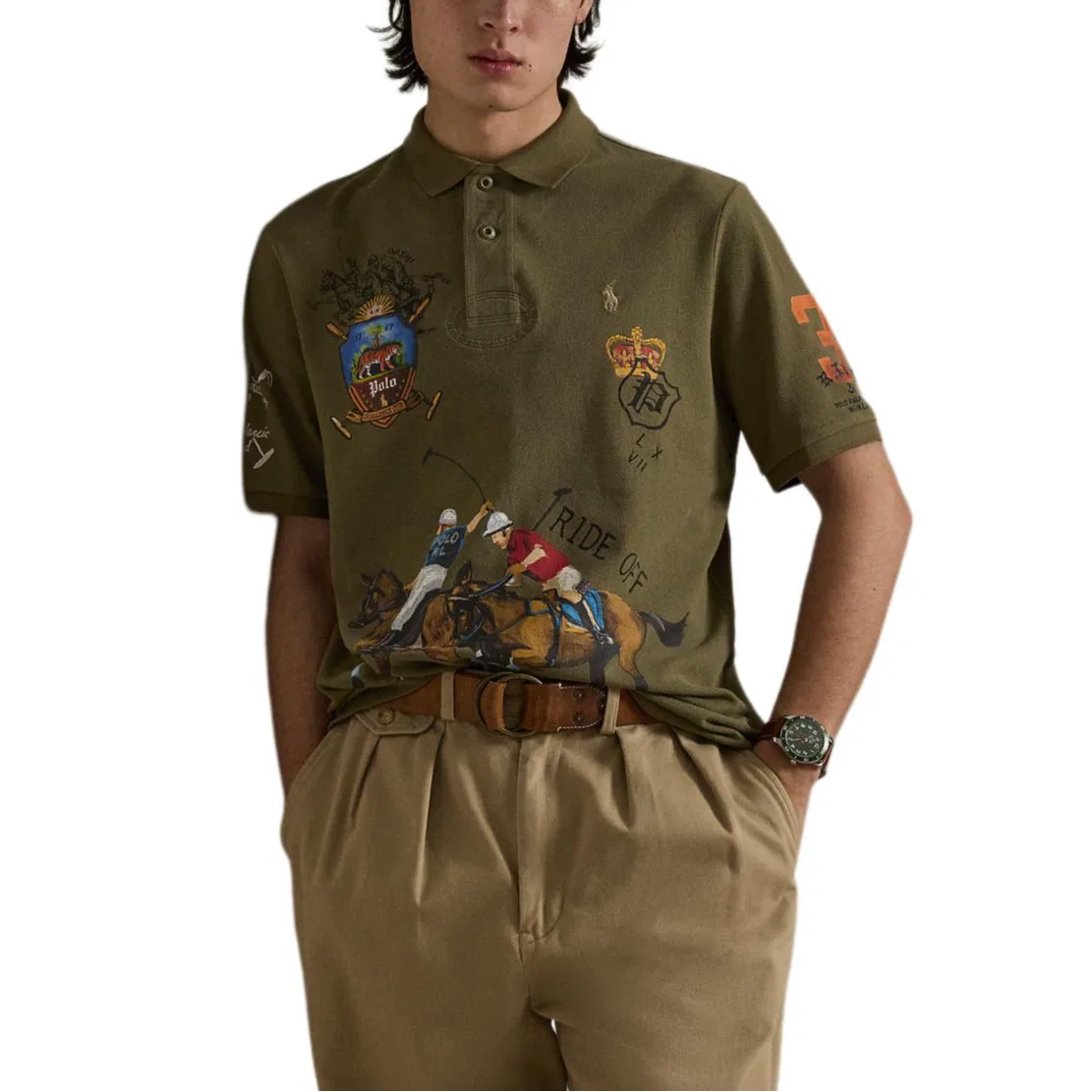 Поло классическое мужское Polo Ralph Lauren, Olive Green — фото 4