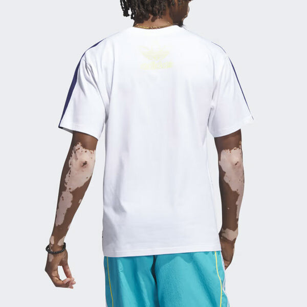Футболка пляжные спортивные арт футболка Adidas, белый — фото 3