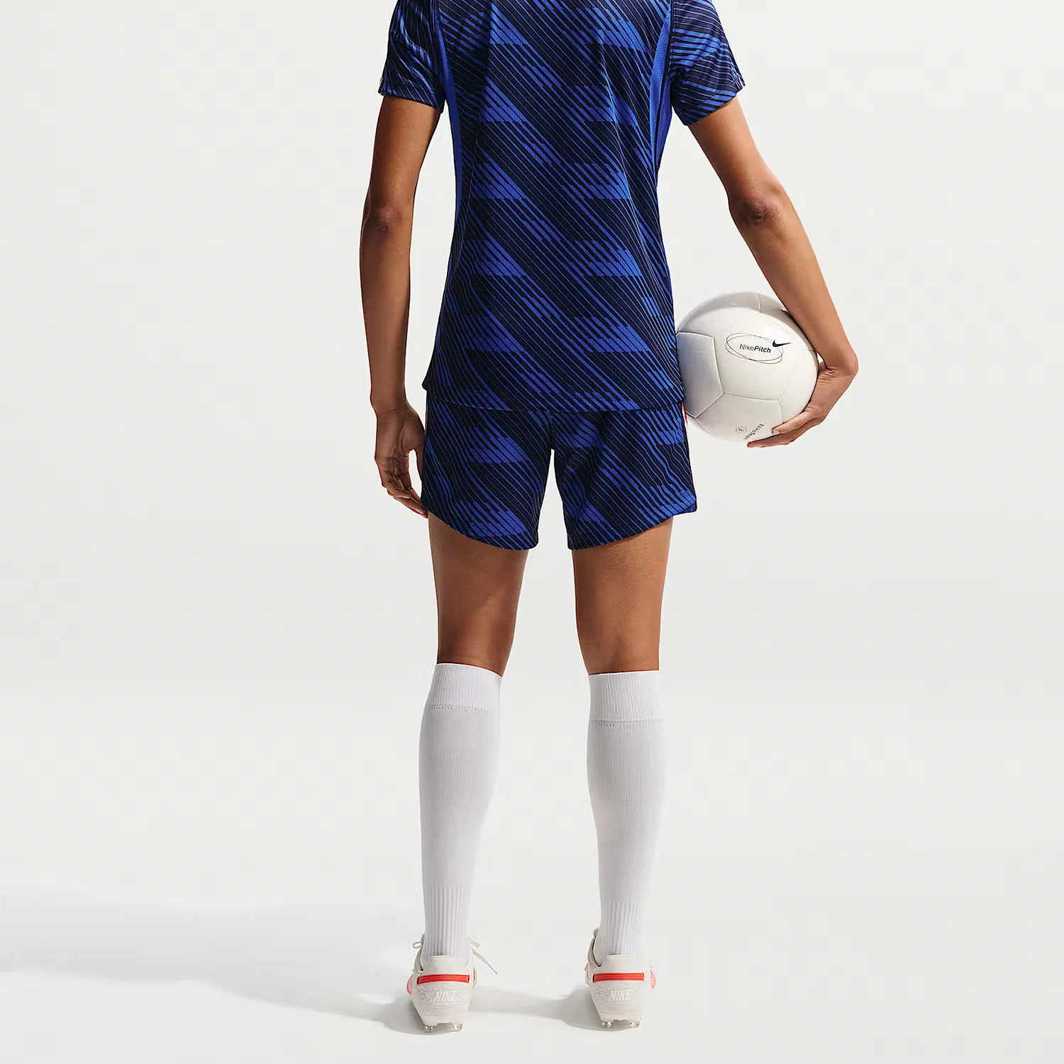 Женские футбольные шорты Dri Fit Nike, Game Royal Blue/Black Blue/Metallic Copper — фото 4