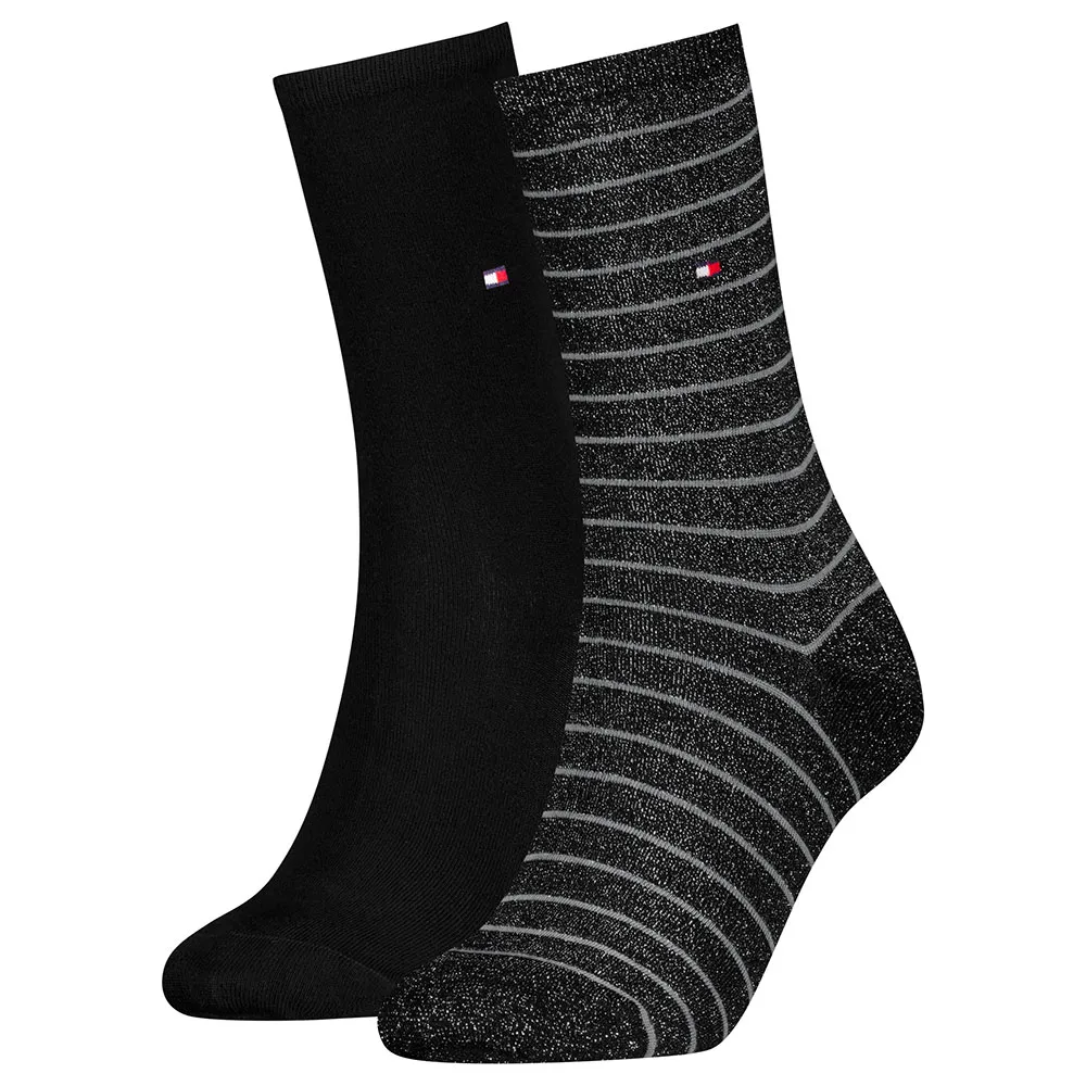 

Носки 2 шт Tommy Hilfiger Small Stripe Classic, черный