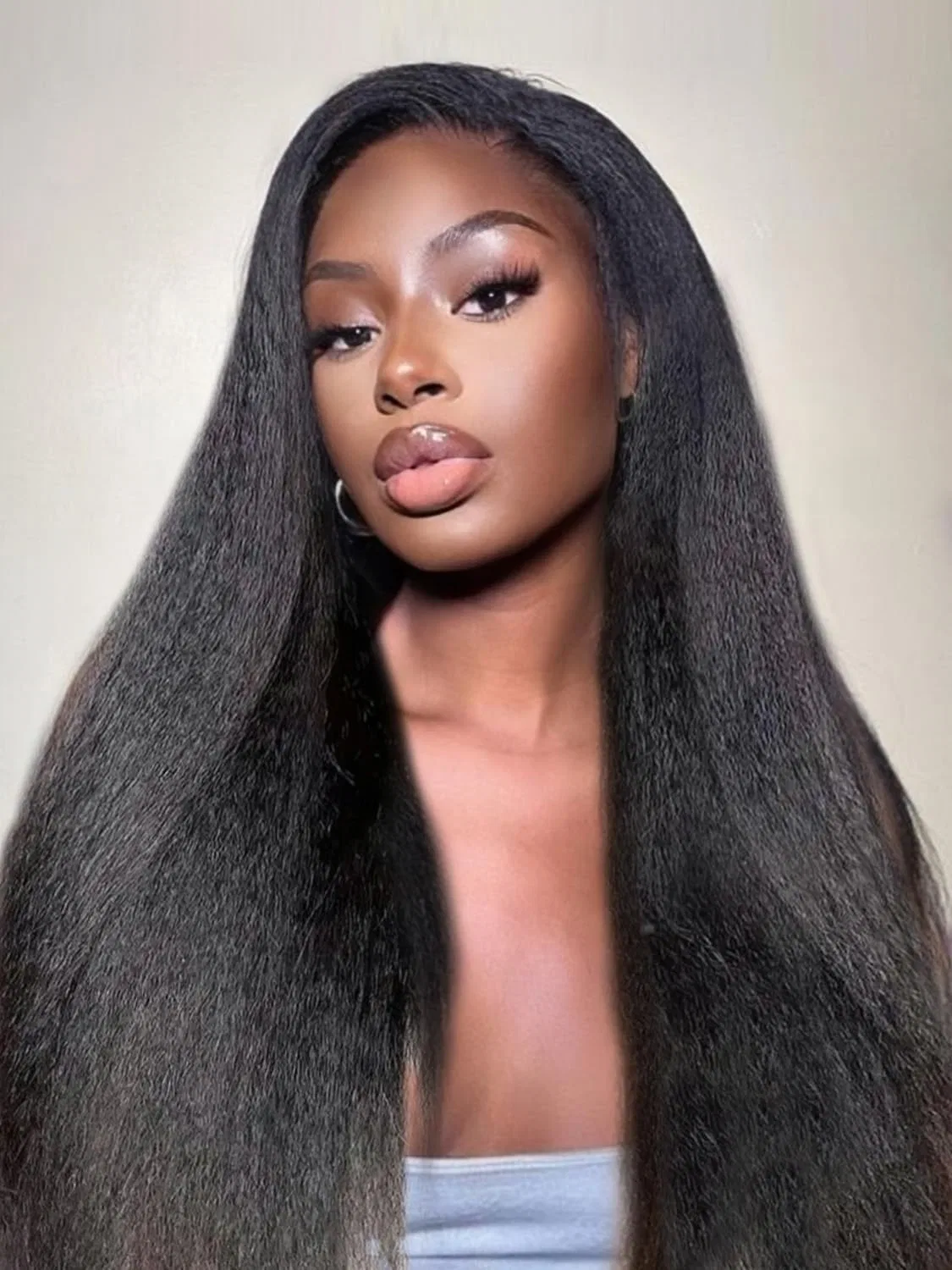 Женский парик из натуральных волос «Kinky Straight Half Wig» 3-в-1 Rxy