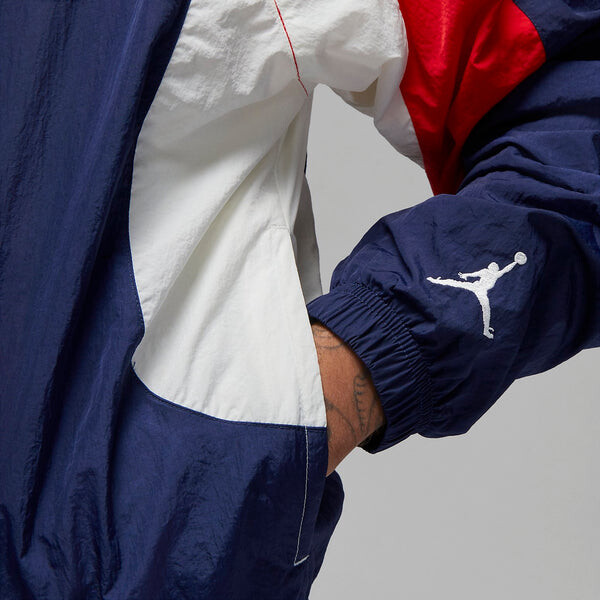 Куртка Air Jordan x Trophy Room USA Woven Track Jacket 'Navy Red', синий — фото 4