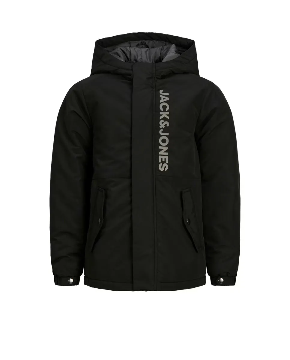 

Зимняя куртка для мальчика с капюшоном Jack & Jones, черный