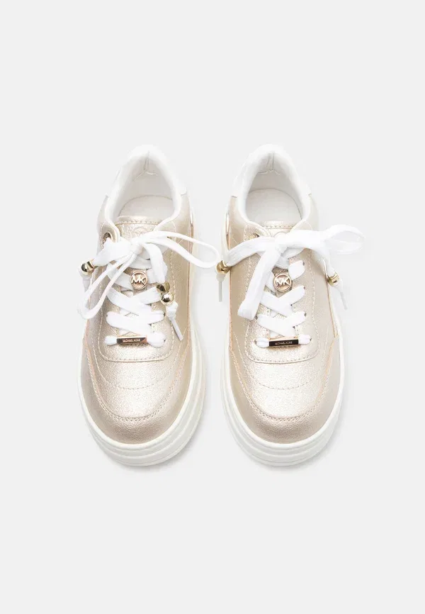 Кроссовки Michael Kors Kids, бледно-золотистый металлик/ваниль/шармы — фото 4