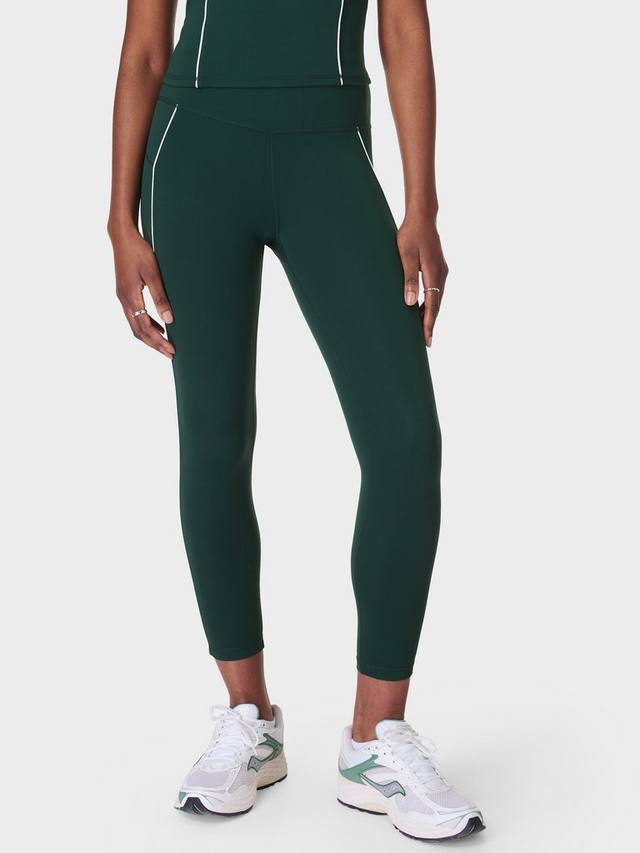 

Леггинсы с контрастной окантовкой 7/8 в течение всего дня Sweaty Betty, цвет Cedar Green/Multi