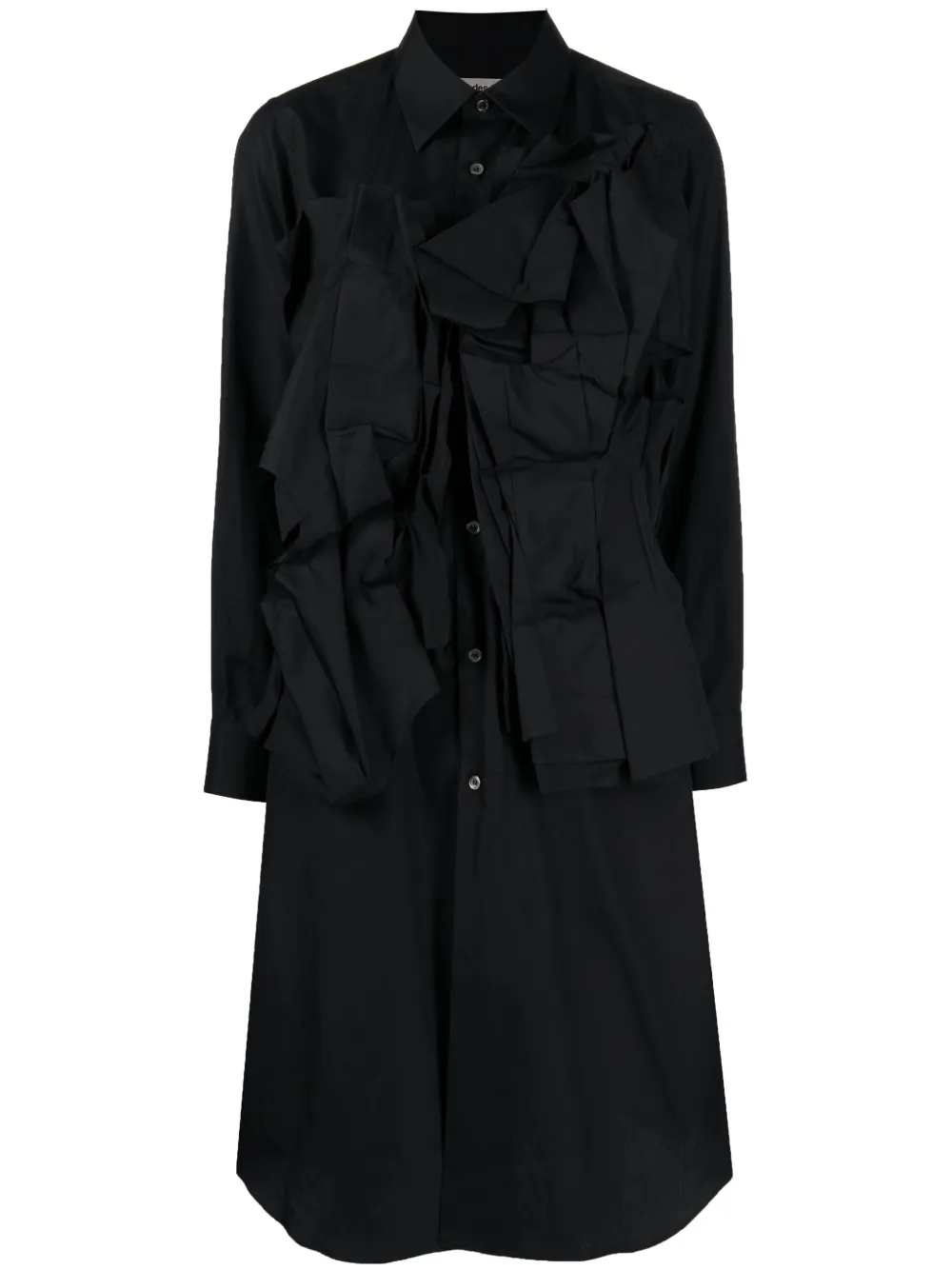 

Платье миди с аппликацией COMME DES GARCONS, черный