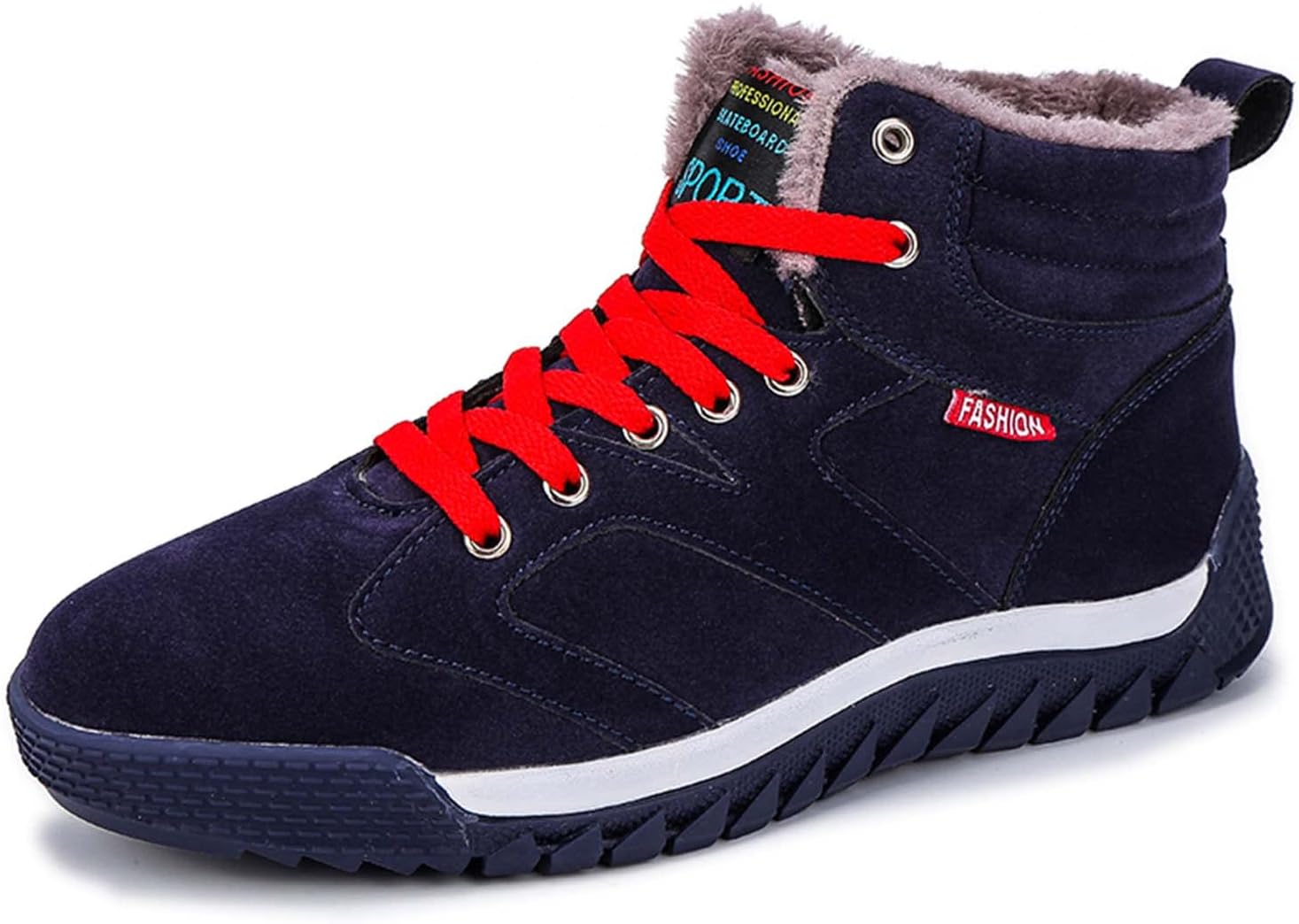 

Мужские зимние ботинки Eliogn, сохраняющие тепло, для активного отдыха на снегу, с меховой подкладкой, противоскользящие, для пеших прогулок, зимняя обувь для мужчин, темно-синий