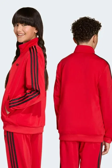Толстовка детская на молнии Adidas Originals, красный — фото 3