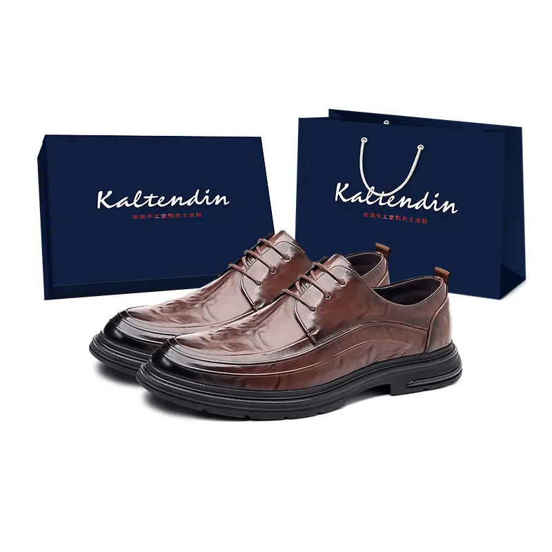 

Kaltendin Мужские повседневные туфли мужские низкие черно-коричневые, цвет Brown
