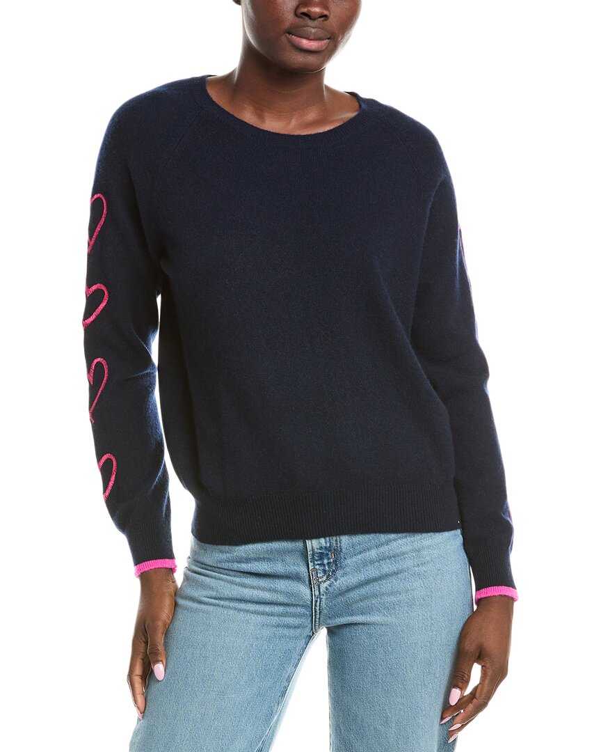 

Брод Кашемир Свитер с рукавами сердце Brodie Cashmere, синий