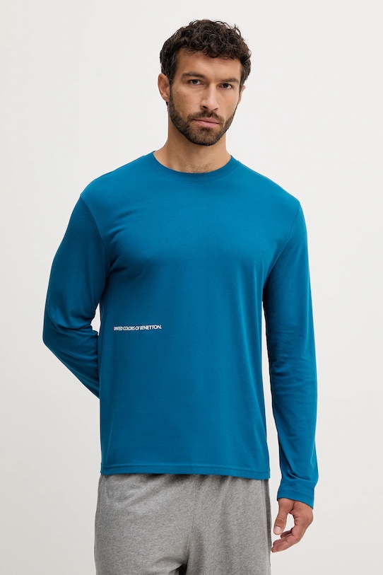 

Хлопковая пижама с длинным рукавом United Colors Of Benetton, синий