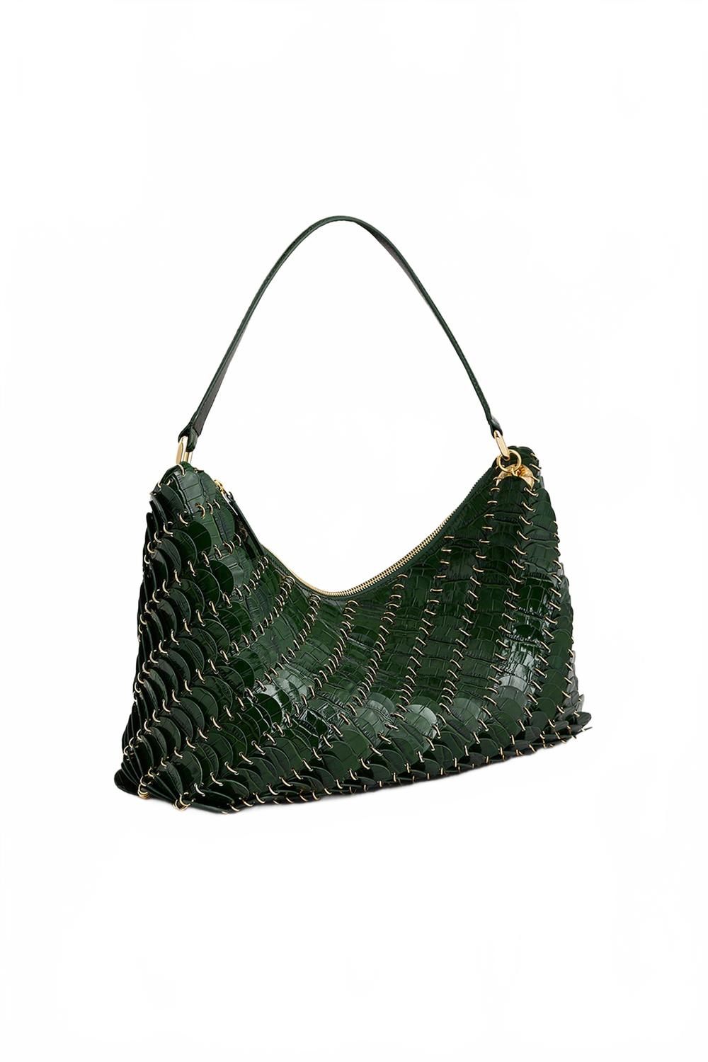 

Женская сумка Paco из кожи темно-зеленого цвета Rabanne