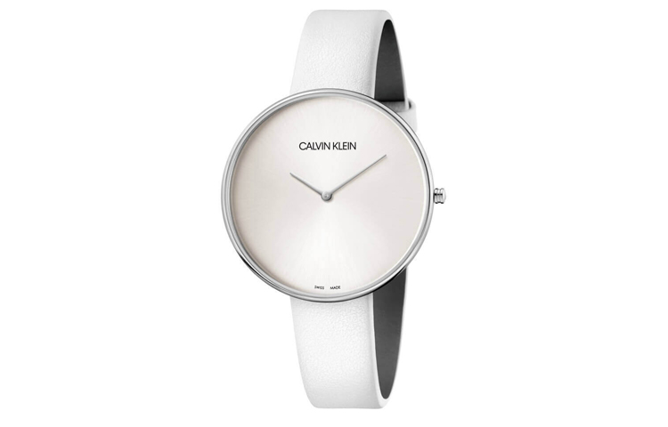 

Calvin Klein Часы CK/ Wrist Watch Quartz Movement Leather Strap 42mm White Dial Women's Watch, White Dial