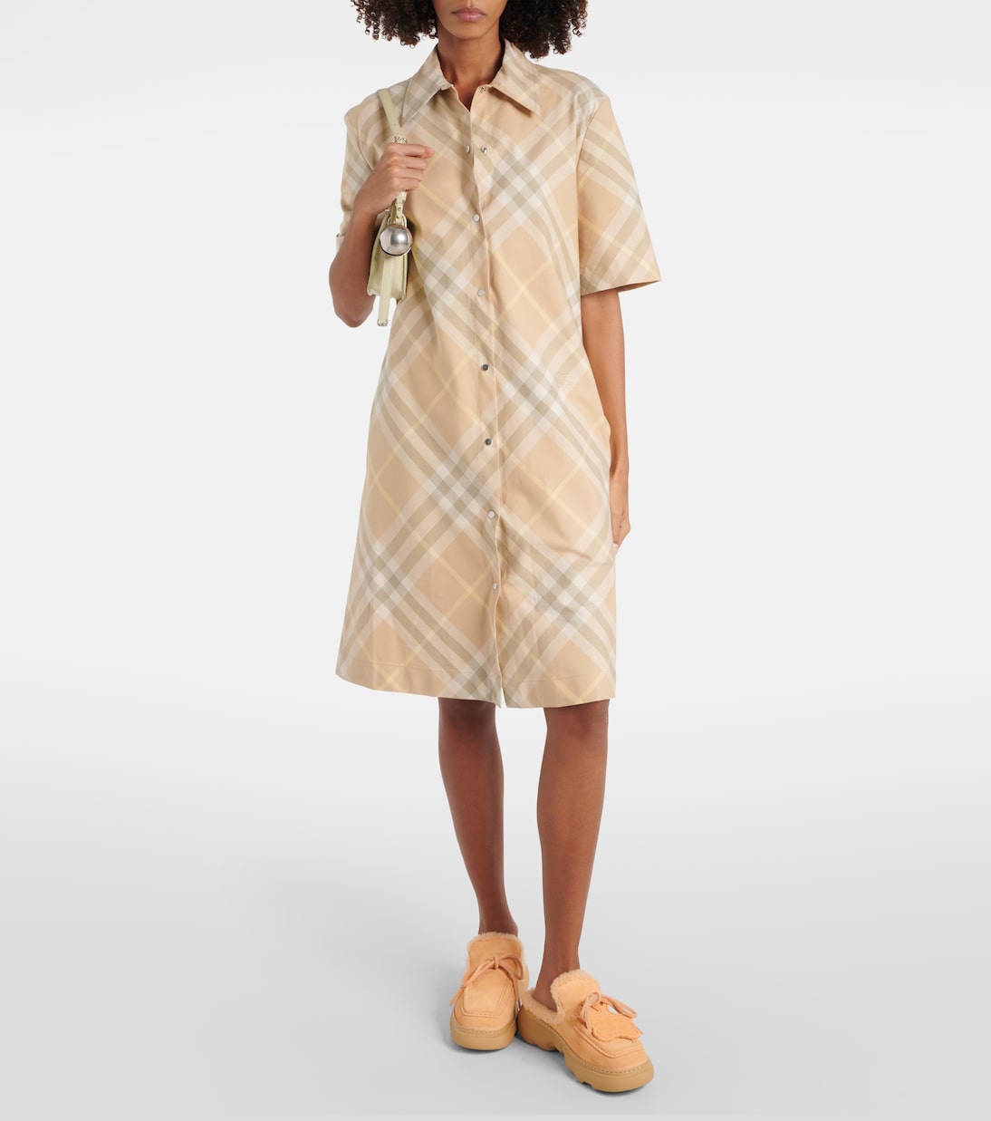 Мюли Stony из замши с подкладкой из искусственного меха Burberry, Marshmallow — фото 2