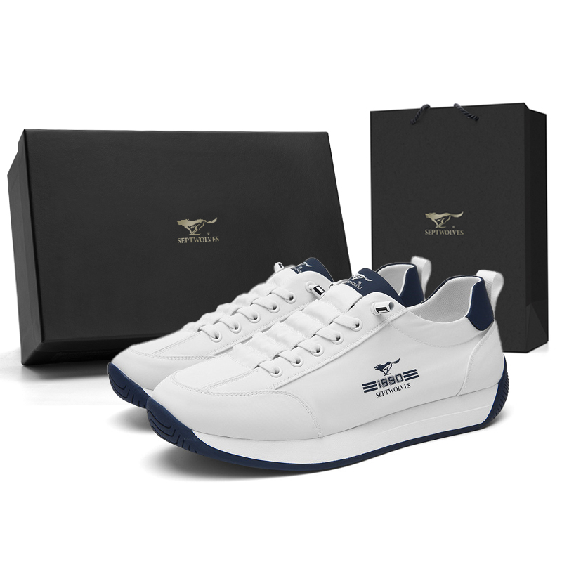

SEPTWOLVES Мужские белые кеды на низком ходу, цвет White (Standard Leather Shoe Size)