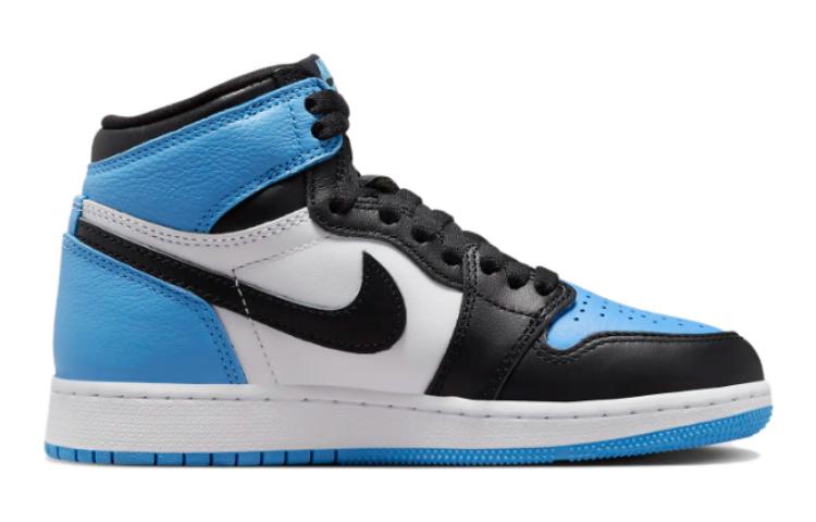 

Ретро Высокие OG UNC Toe GS Jordan, черный белый синий