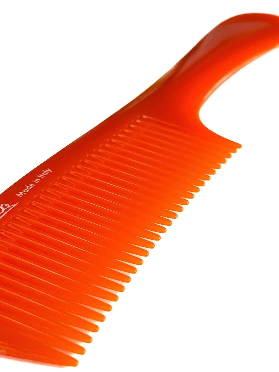 Парикмахерская расческа Jäneke Coloured Arancio Orange с широкими зубьями, 22.5 см Jäneke — фото 2