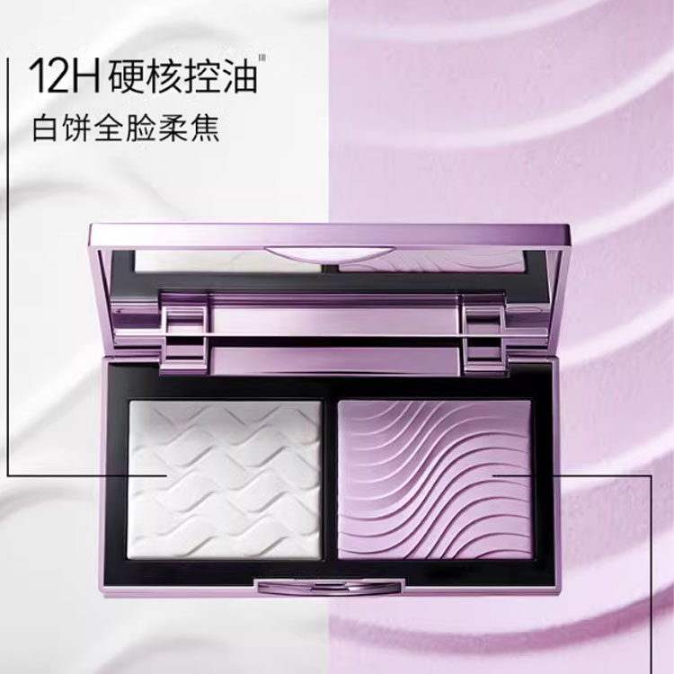 Двухцветная фиксирующая пудра Natural Clear 7 г MAC, #фиолетовый and белый cake — фото 2