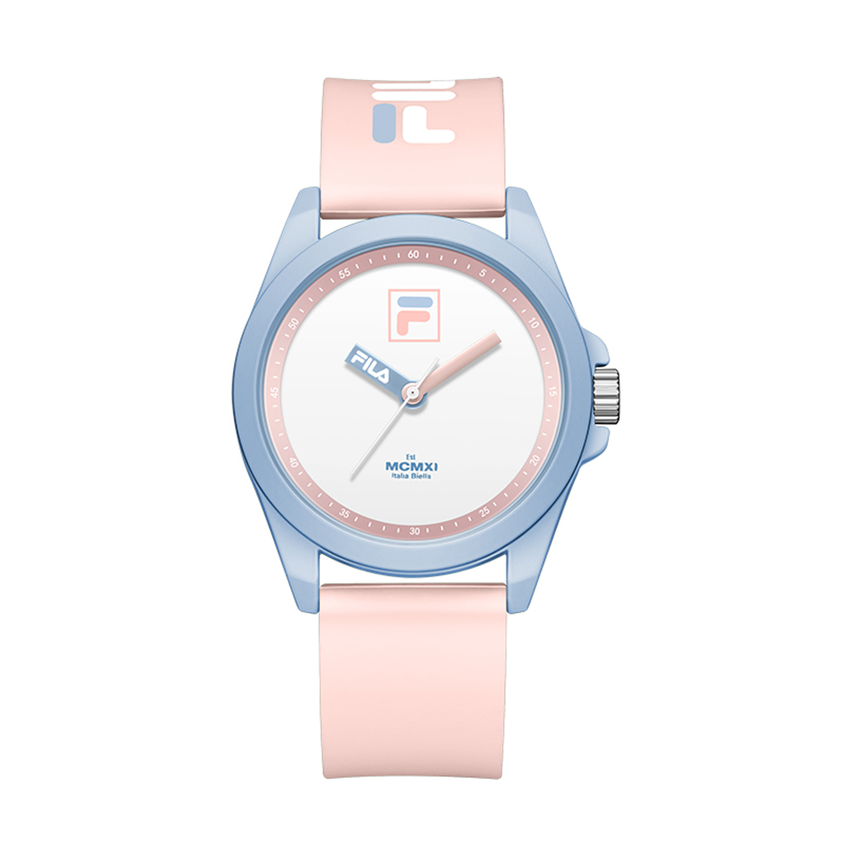 

FILA Часы Philo Street Series DOPAMINE Wrist Watch Quartz Movement Silicone Strap 39mm White Dial Women's Watch FLM38 6500