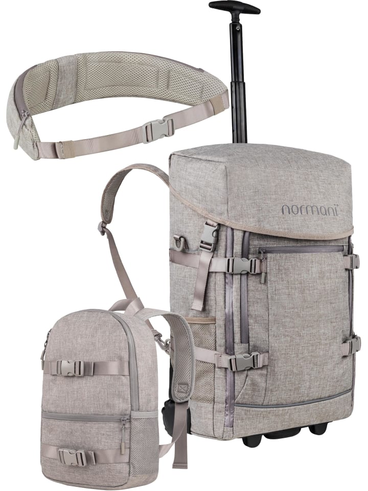 

Рюкзак с функцией тележки, небольшой 5-литровый рюкзак с поясным ремнем бежевого цвета normani
