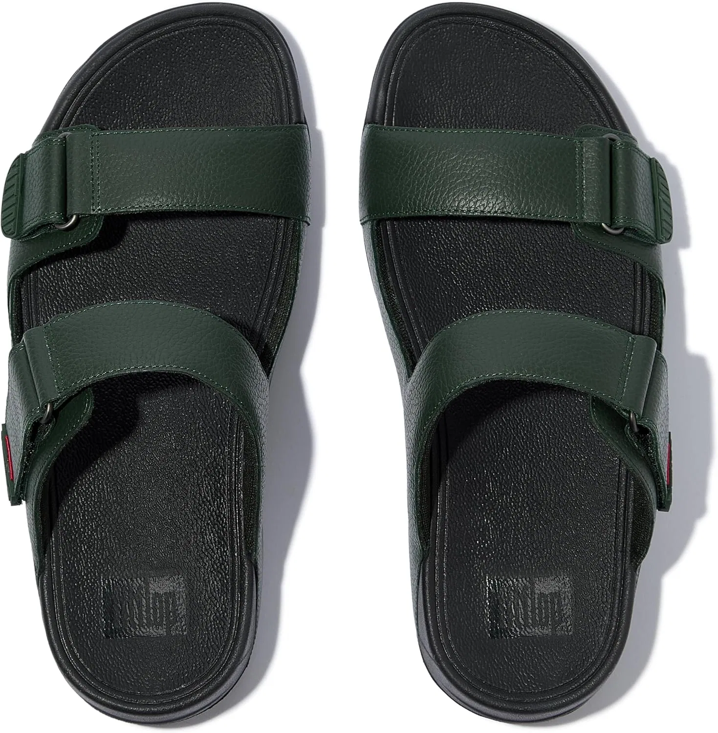 Сандалии кожаные FitFlop, темно-зеленый — фото 4