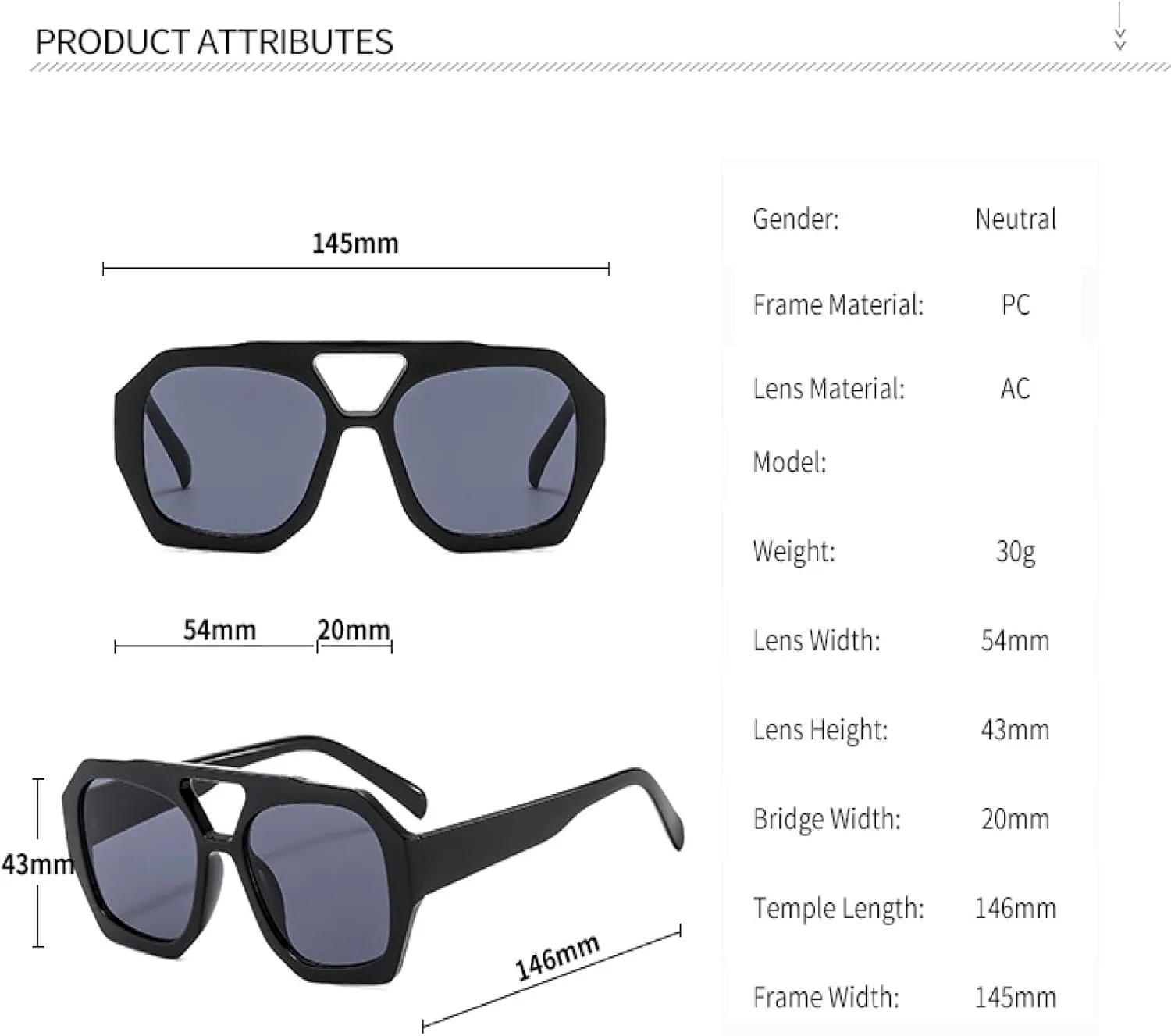 

Солнцезащитные очки-пилот с нерегулярными двойными лучами, женские, в стиле ретро, ​​винтаж, со светлыми линзами, для путешествий, уличной фотографии WNCKSQ, C4
