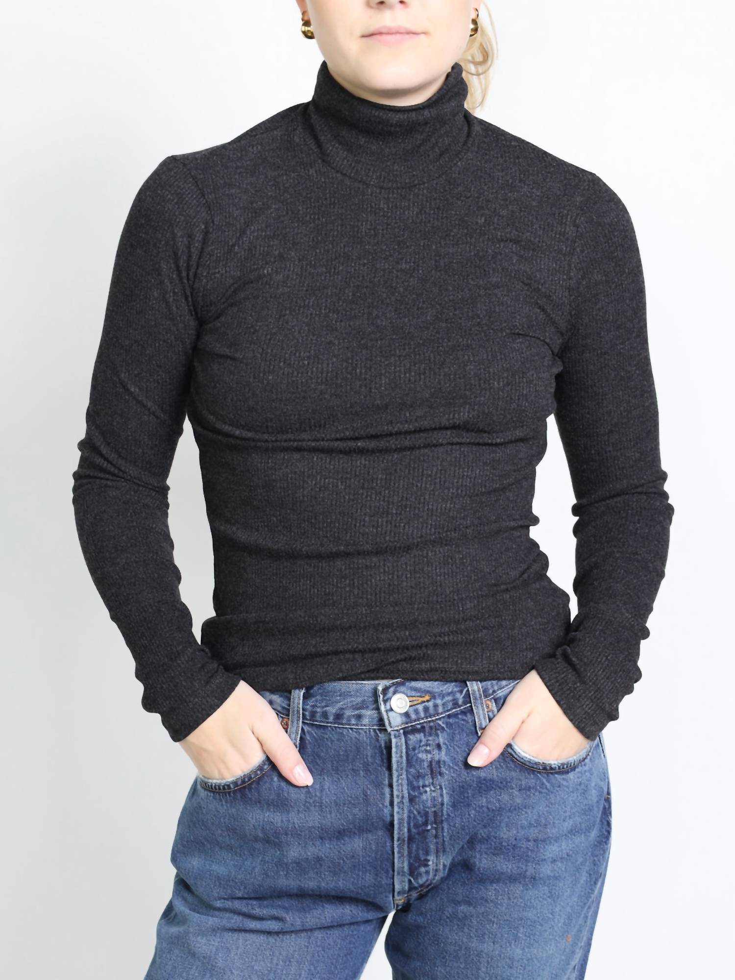 

Свитер Pascale Turtleneck серого цвета AGOLDE