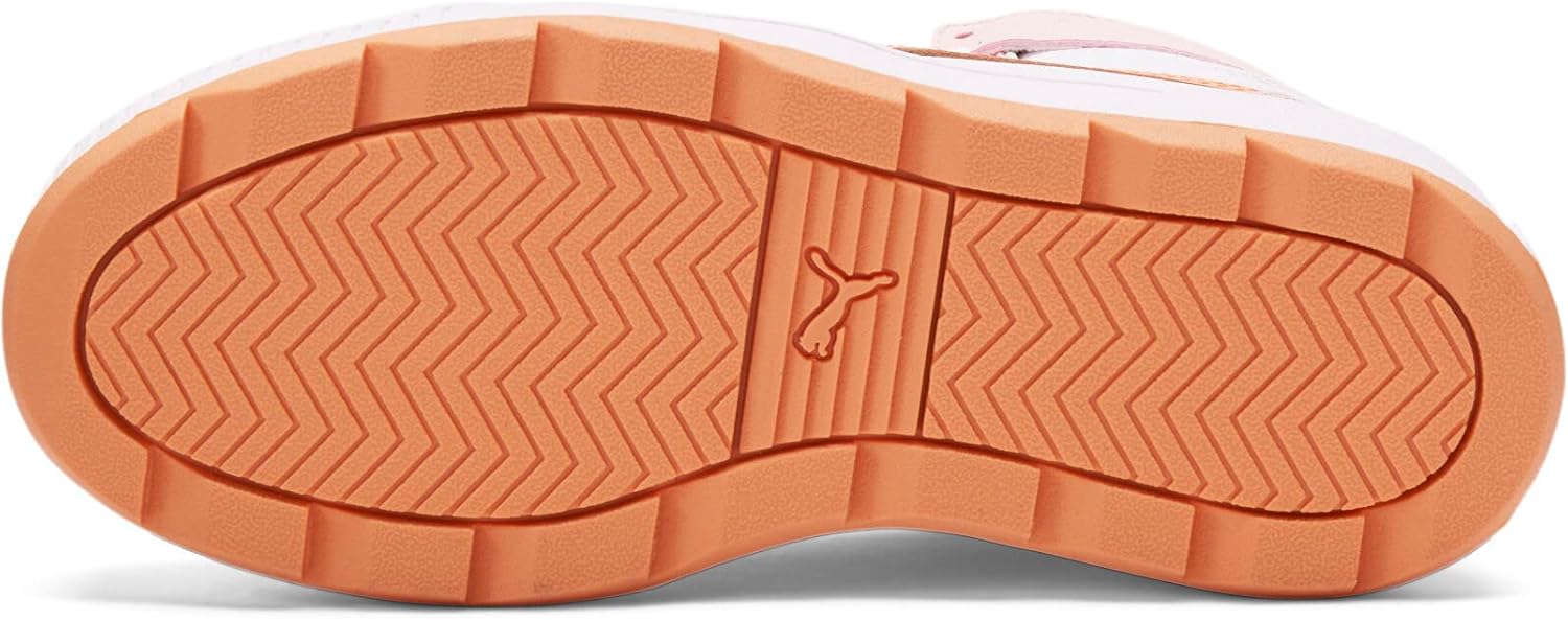 Детские кроссовки PUMA Karmen Rebelle Mid, белый/оранжевый/розовый/мятный — фото 3