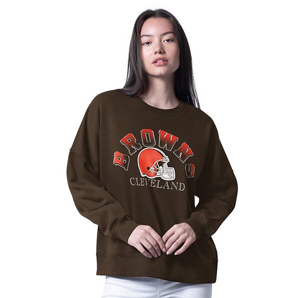 

Женский оверсайз свитер Cleveland Browns коричневый G-Iii 4Her By Carl Banks