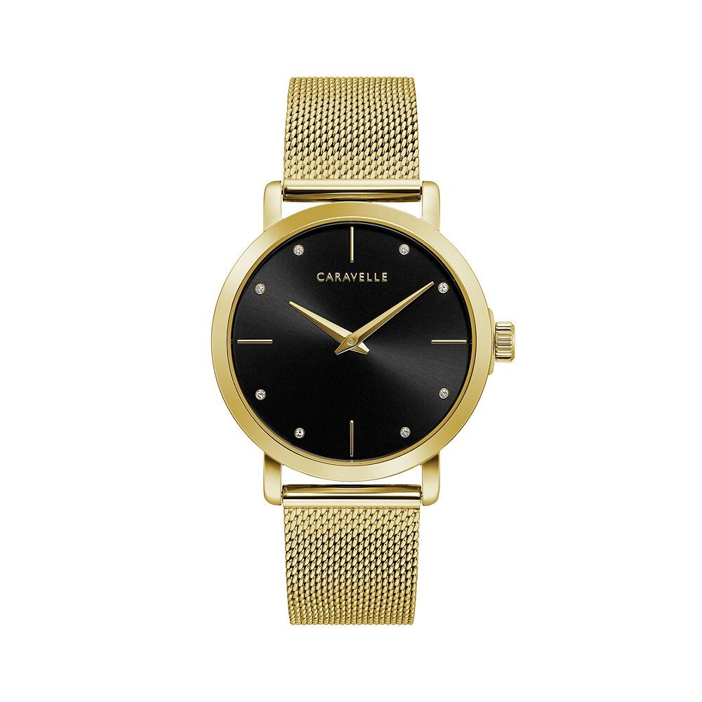 

Женские часы Caravelle by Bulova с золотистой сеткой и кристаллами - 44L256, цвет Gold Tone