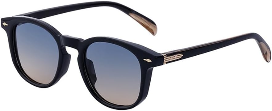 

Модные круглые женские солнцезащитные очки в стиле ретро с заклепками, мужские очки для вождения, градиентные темно-зеленые солнцезащитные очки в стиле панк, очки с защитой от УФ-излучения UV400 KTUCN, Hd1