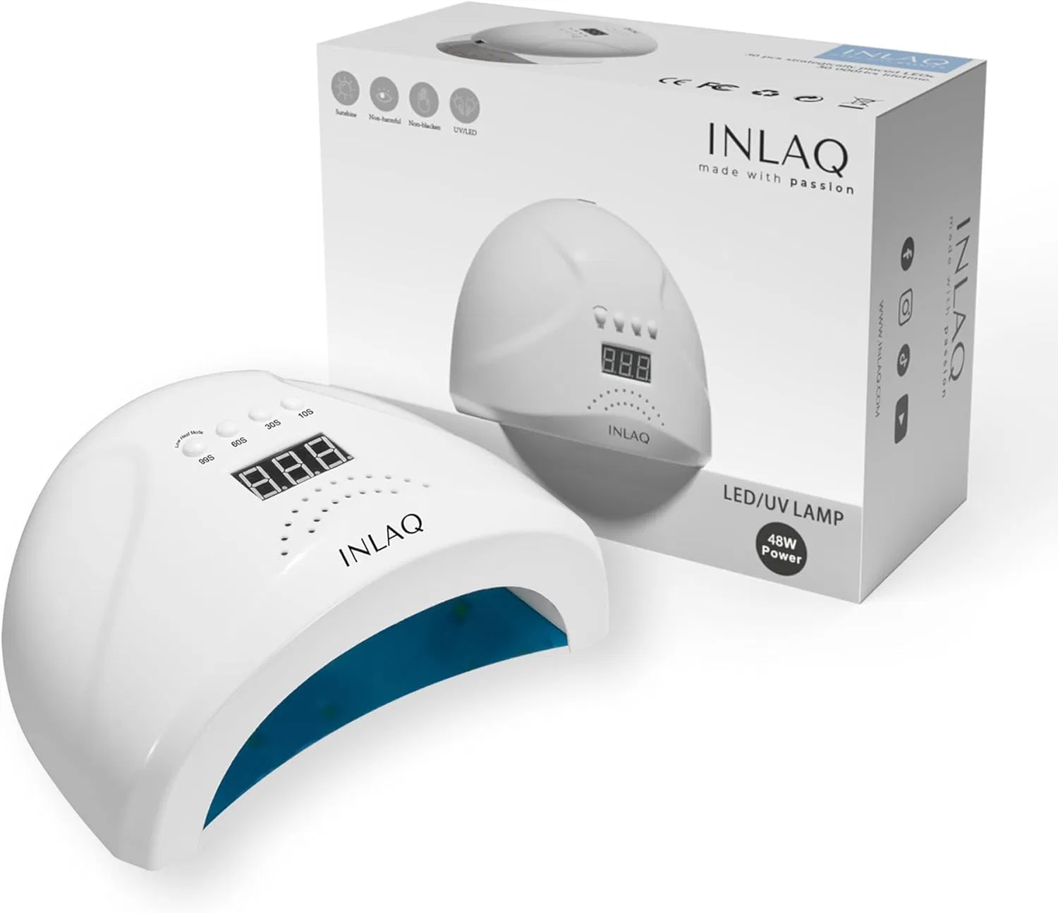 Гибридная УФ/LED лампа для ногтей INLAQ Dual 48 Вт Inlaq