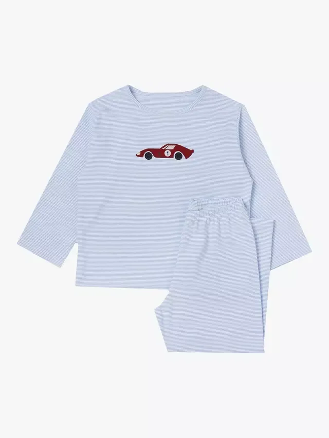Детская пижама Sebastian из органического хлопка от Original Pyjama Company, синяя Trotters, Blue