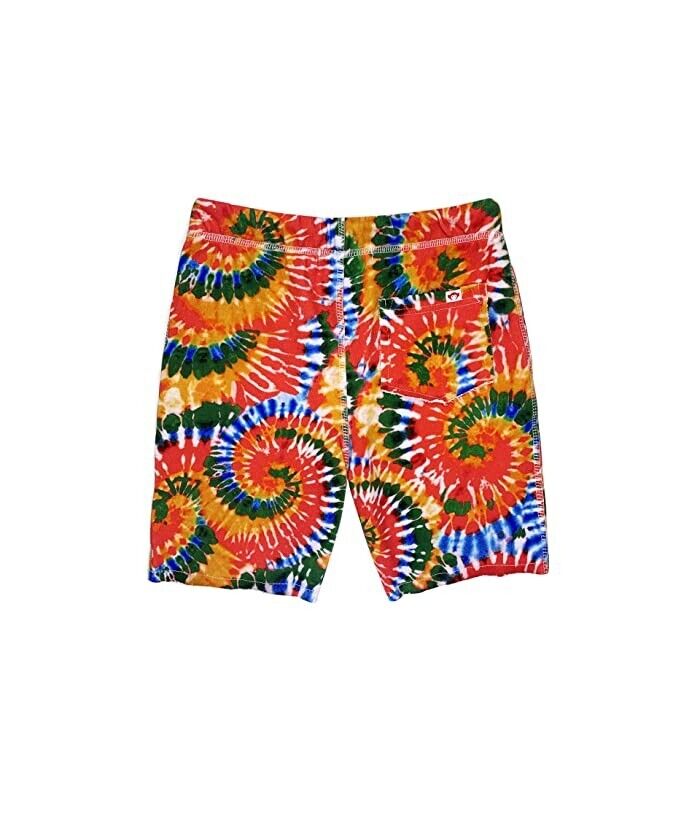 Детские шорты Appaman Camp Shorts, разноцветные, с эффектом тай-дай, 100% хлопок, пояс на шнуровке, модель JDM879 — фото 2