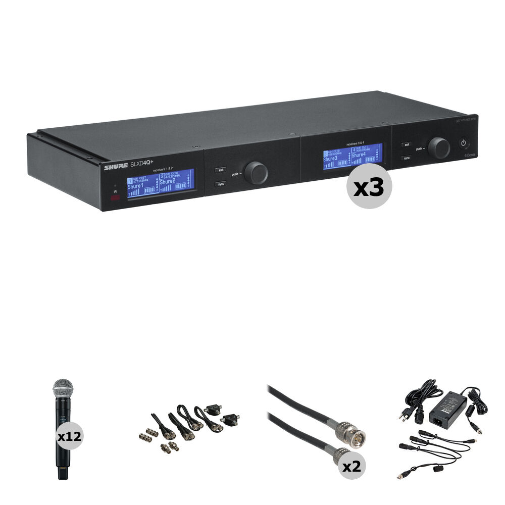 

Беспроводной приемник Shure SLXD4QDAN+ Kit with 3 Quad-Channel Digital Wireless