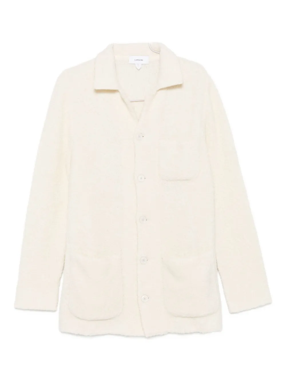 

Кардиган с накладными карманами на пуговицах Lardini, нейтральный