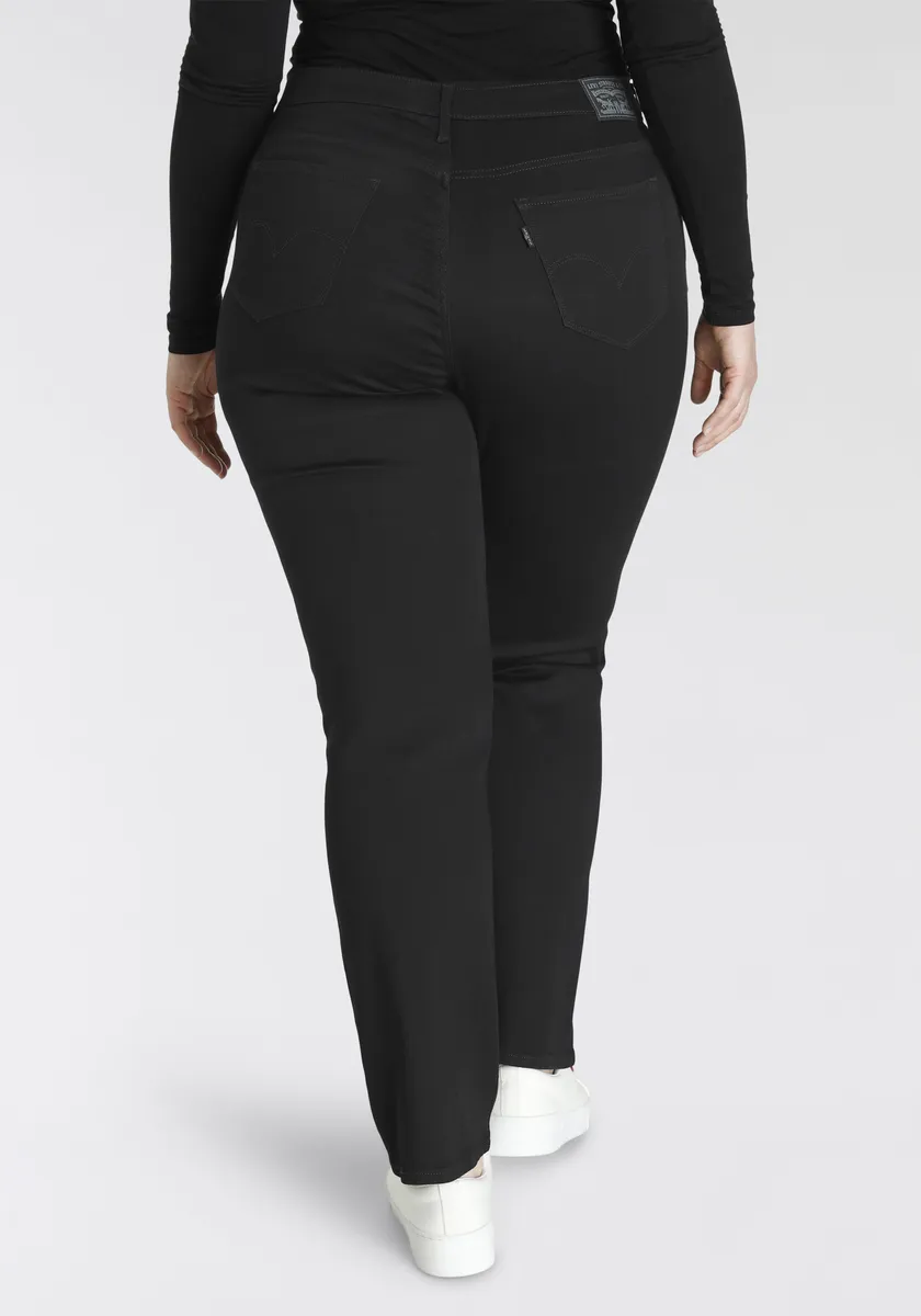 Прямые джинсы Levi's Plus "314 Shaping Straight", хлопок стрейч, цвет Soft Black — фото 3