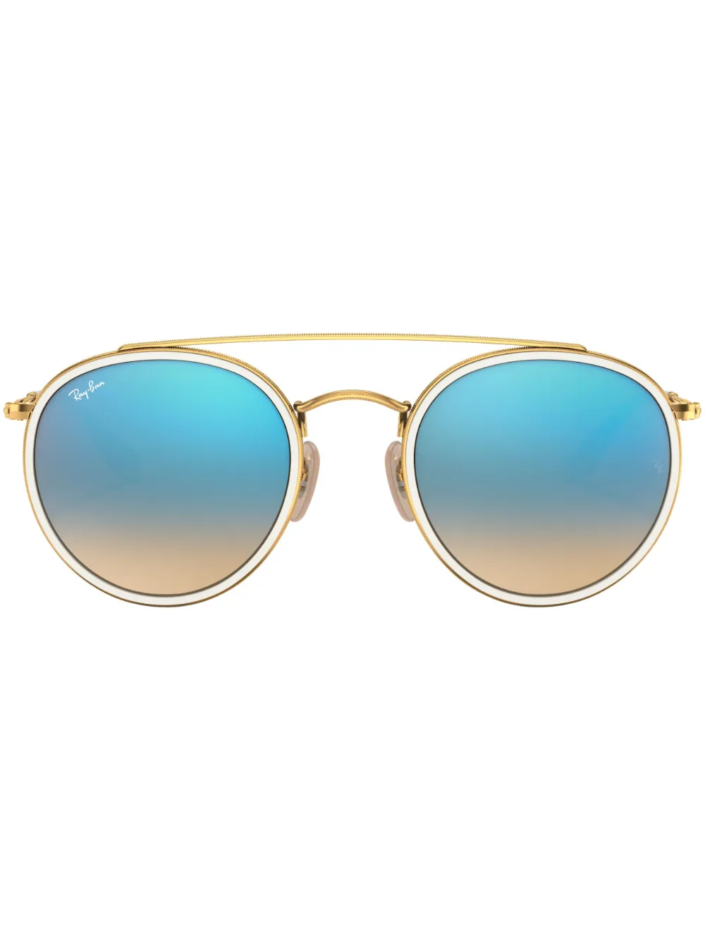

Круглые солнцезащитные очки с двойным мостом Ray-Ban, золотой