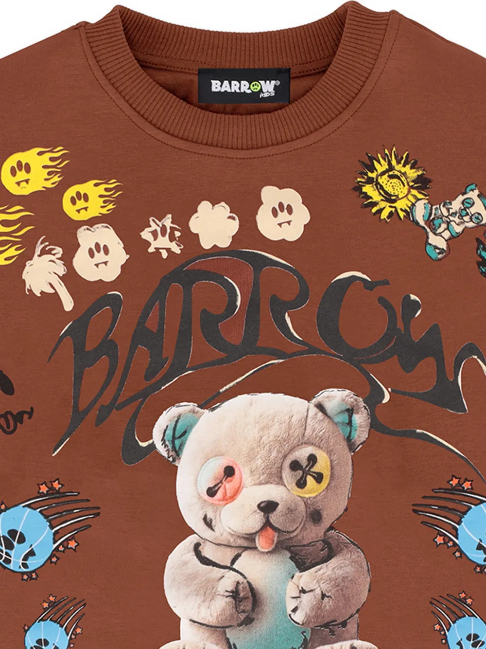 Свитшот с принтом мишки Barrow Kids, коричневый — фото 3