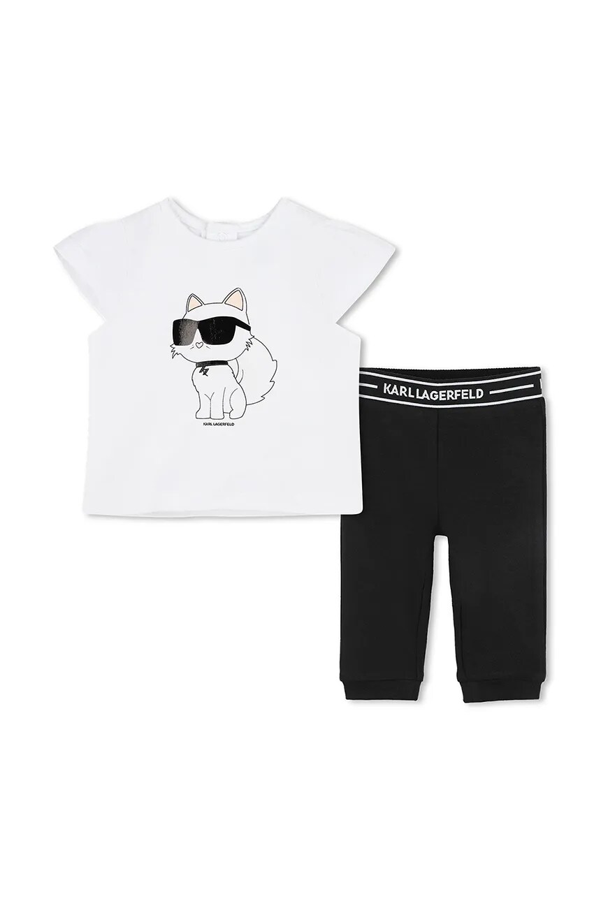 

Детский комплект из хлопка Karl Lagerfeld, белый