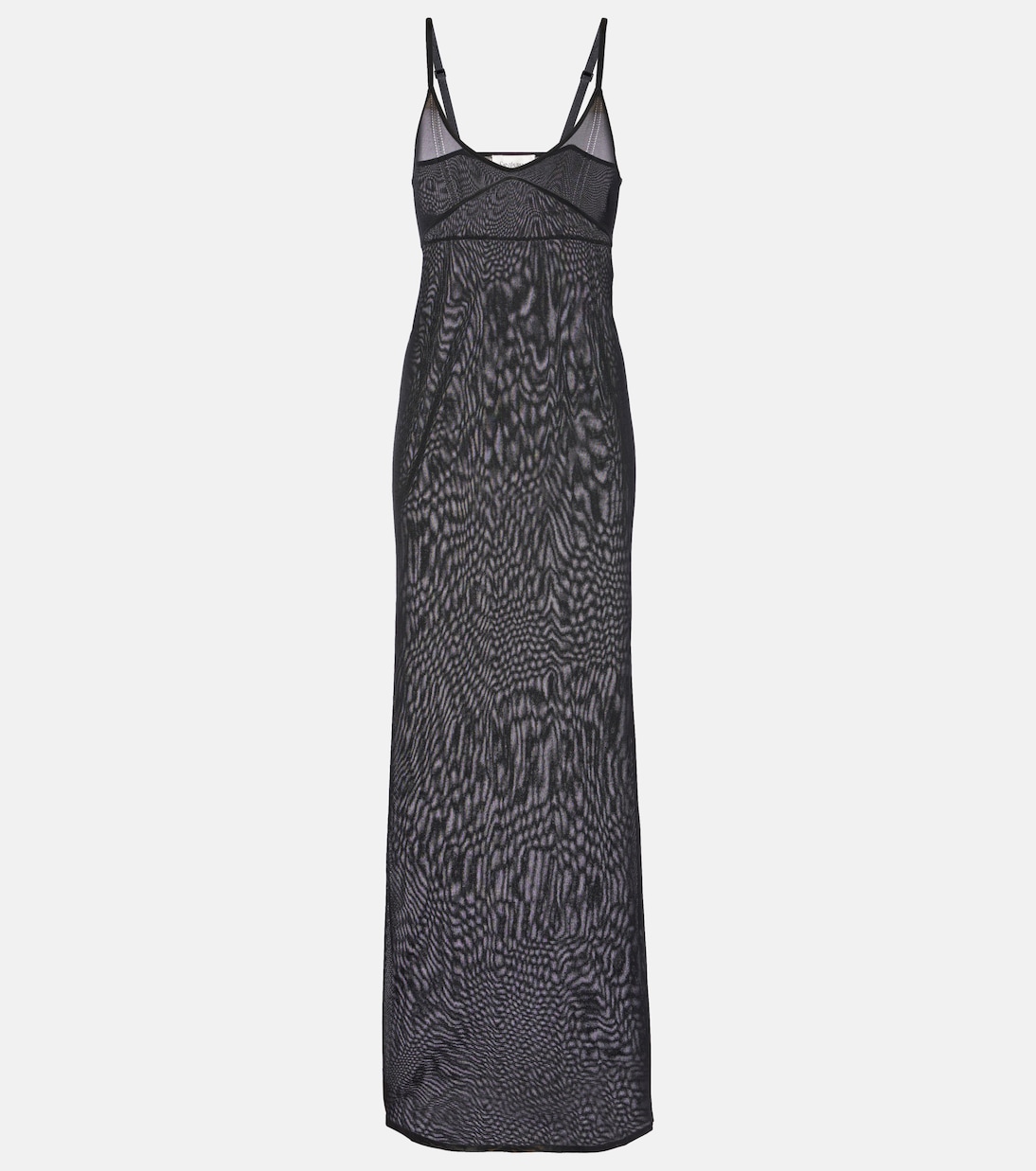 

Платье-комбинация из джерси Saint Laurent, черный