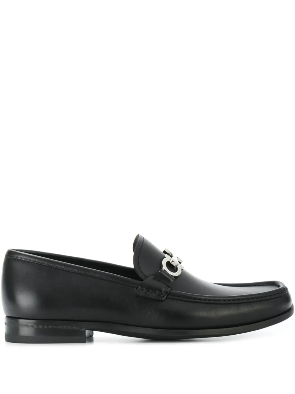 

Лоферы с декором Gancini Ferragamo, черный