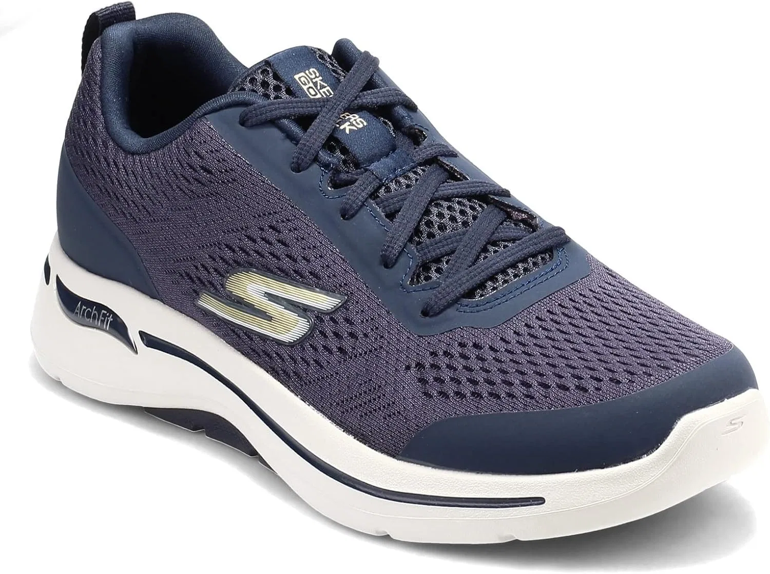 Мужские кроссовки Skechers Gowalk Arch Fit - спортивные, тренировочные и походные кроссовки с воздушной вентиляцией из пеноматериала, Navy — фото 3