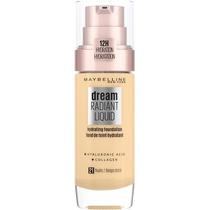 

Maybelline Dream Radiant Liquid Hydrating Foundation с гиалуроновой кислотой и коллагеном 21 Nude Maybelline New York